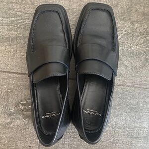 Black Leather Vagabond Jillian Loafers